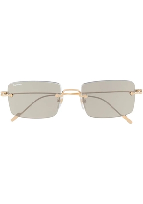Cartier Eyewear Signature C de Cartier Precious rectangular sunglasses - Gold