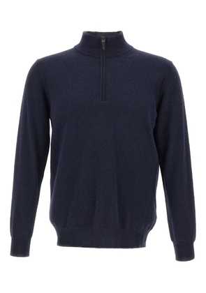 Kangra half-zip stand-collar sweater - Blue