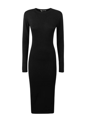 HINNOMINATE ribbed-knit midi dress - Black