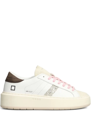 D.A.T.E. Hill glitter-stripe platform sneakers - White