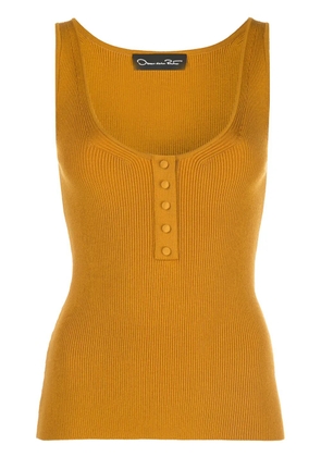 Oscar de la Renta ribbed vest top - Yellow