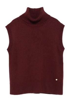 Niu turtleneck sleeveless sweater - Red