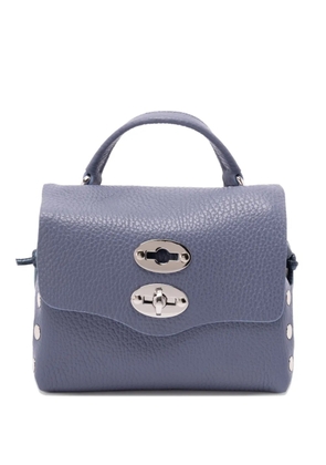 Zanellato studded leather shoulder bag - Blue
