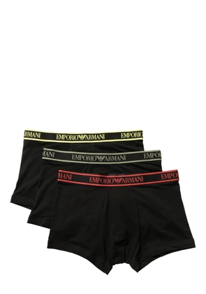 Emporio Armani logo-waistband briefs (pack of three) - Black