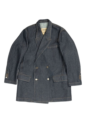 Uma Wang Kort double-breasted denim jacket - Blue