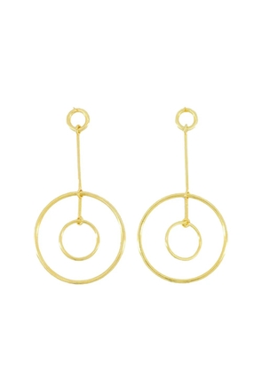PAULA double-circle drop earrings - Gold