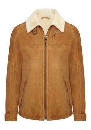 BIGARDINI sheepskin buckle-fastening jacket - Orange