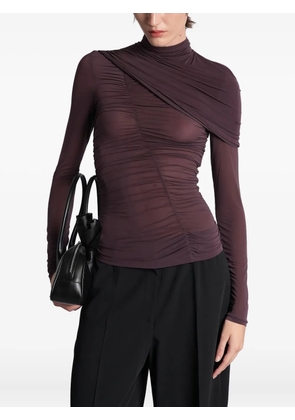 Magda Butrym ruched cape-effect top - Red