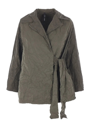 Maria Calderara crinkled effect jacket - Grey