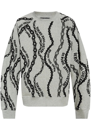 Versace Jeans Couture chain link-print sweatshirt - Grey