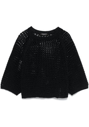 Fabiana Filippi open-knit T-shirt - Black