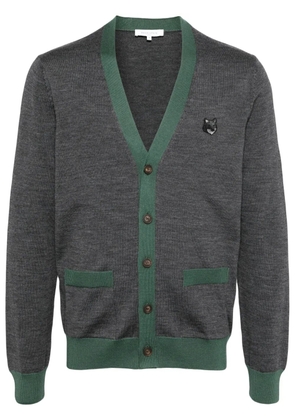 Maison Kitsuné Bold Fox Head Patch cardigan - Grey