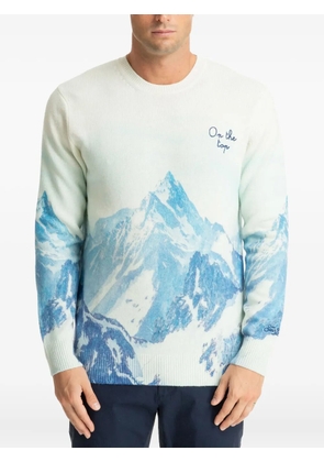 MC2 Saint Barth mountain-print crew-neck sweater - Blue