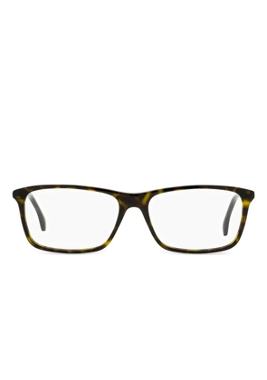 Gucci Eyewear rectangular-frame logo-detail glasses - Brown