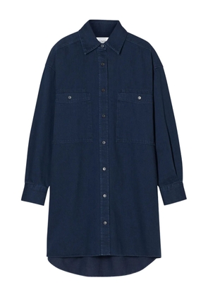 Closed double-pocket shirt dress - Blue