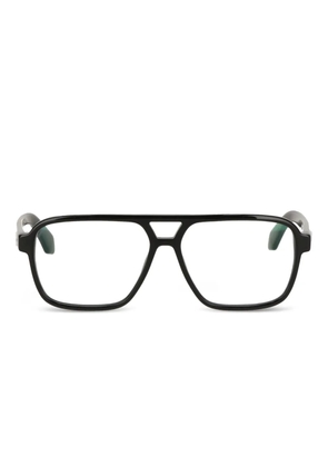 Off-White cross-detail rectangle glasses - Black
