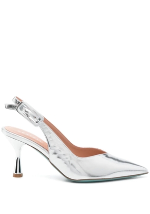 Fratelli Russo 80mm Annuc slingback pumps - Silver
