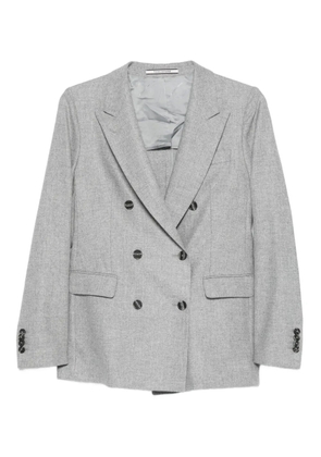 Tagliatore double-breasted button detail blazer - Grey