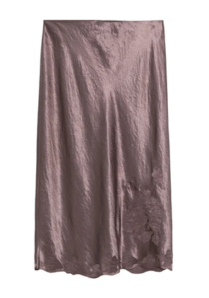 Vince satin-finish midi skirt - Pink