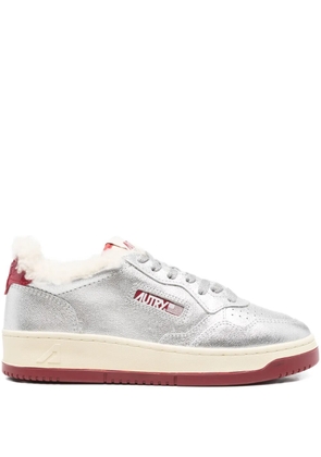 Autry Medalist shearling sneakers - Silver