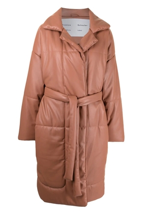 Proenza Schouler White Label belted padded coat - Pink