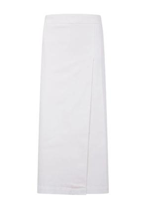 ASPESI wrap cotton skirt - White