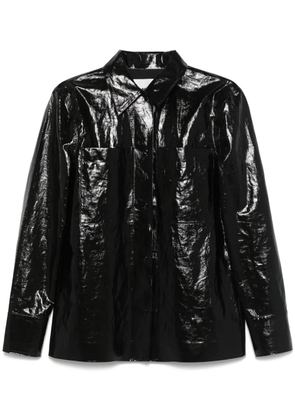 Jil Sander coated linen shirt - Black