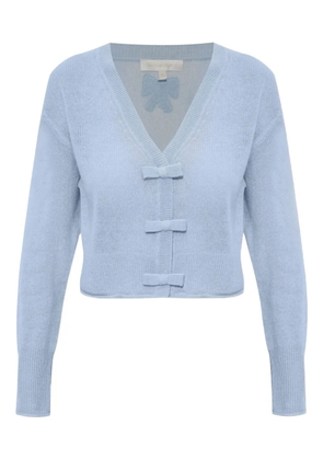 LoveShackFancy Luisella bow cardigan - Blue