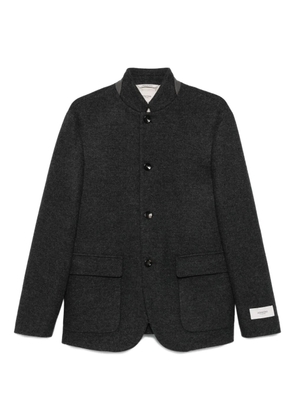 Agnona stand-collar patch-pocket jacket - Grey