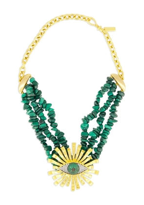Begüm Khan malachite sun-eye necklace - Gold