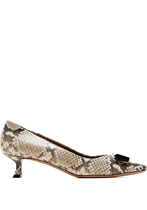 Ferragamo 40mm Zelma bow pumps - Neutrals