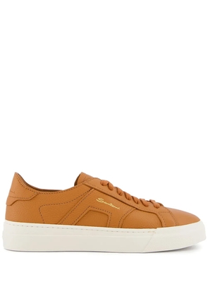 Santoni leather sneakers - Neutrals