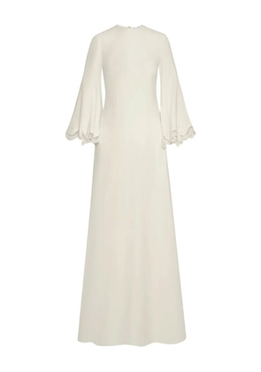 Oscar de la Renta lace-trim kaftan dress - Neutrals