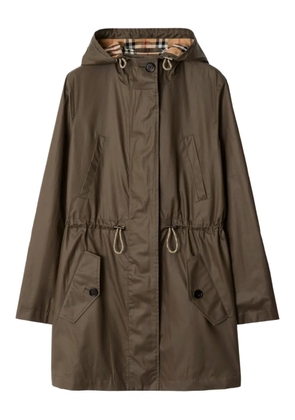 Burberry gabardine parka coat - Green