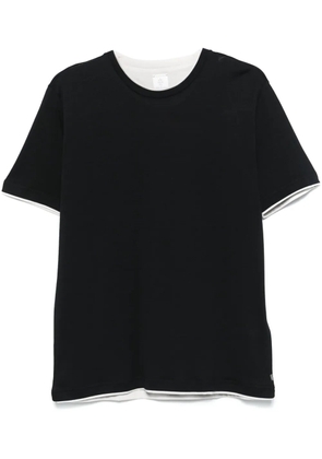 Eleventy contrasting-border T-shirt - Black