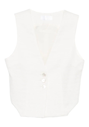 RXQUETTE sleeveless button-fastening waistcoat - White