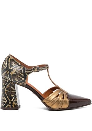 Chie Mihara 70mm leather heeled mules - Black