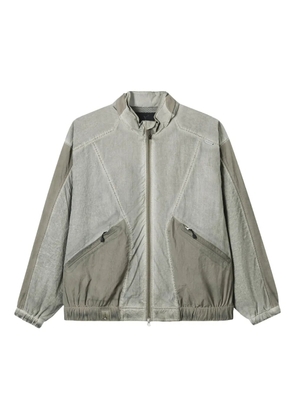 FIVE CM panelled zip-up windbreaker - Grey