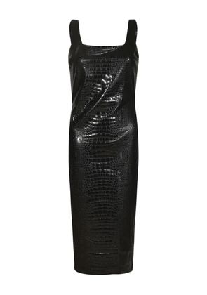 CHIARA BONI La Petite Robe crocodile-effect midi dress - Black