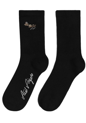 Axel Arigato Wes embroidered socks - Black