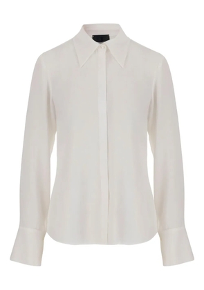 F.It pointed-collar buttoned-cuff shirt - White