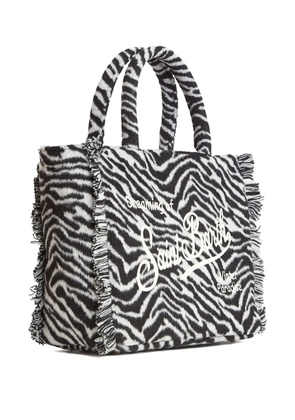 MC2 Saint Barth zebra fringed colette tote bag - White