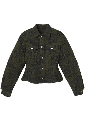 Marc Jacobs monogram-print flared jacket - Green