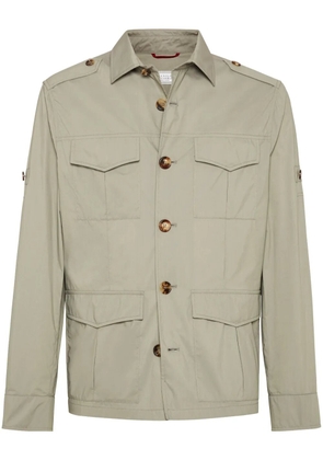 Brunello Cucinelli water-resistant shirt jacket - Neutrals