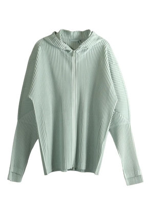 Homme Plissé Issey Miyake pleated hooded jacket - Green
