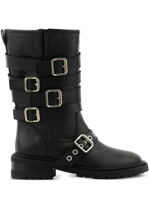 Paul Warmer buckle-strap biker boots - Black