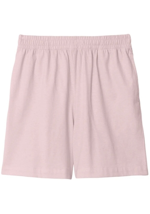 Burberry Equestrian Knight-print cotton shorts - Pink