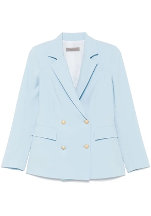D.Exterior double-breasted blazer - Blue