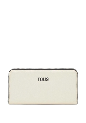 TOUS zip-around logo wallet - White