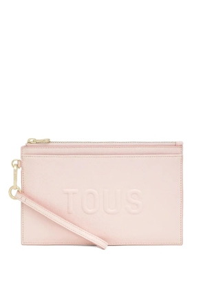 TOUS embossed-logo zip-top wallet - Pink